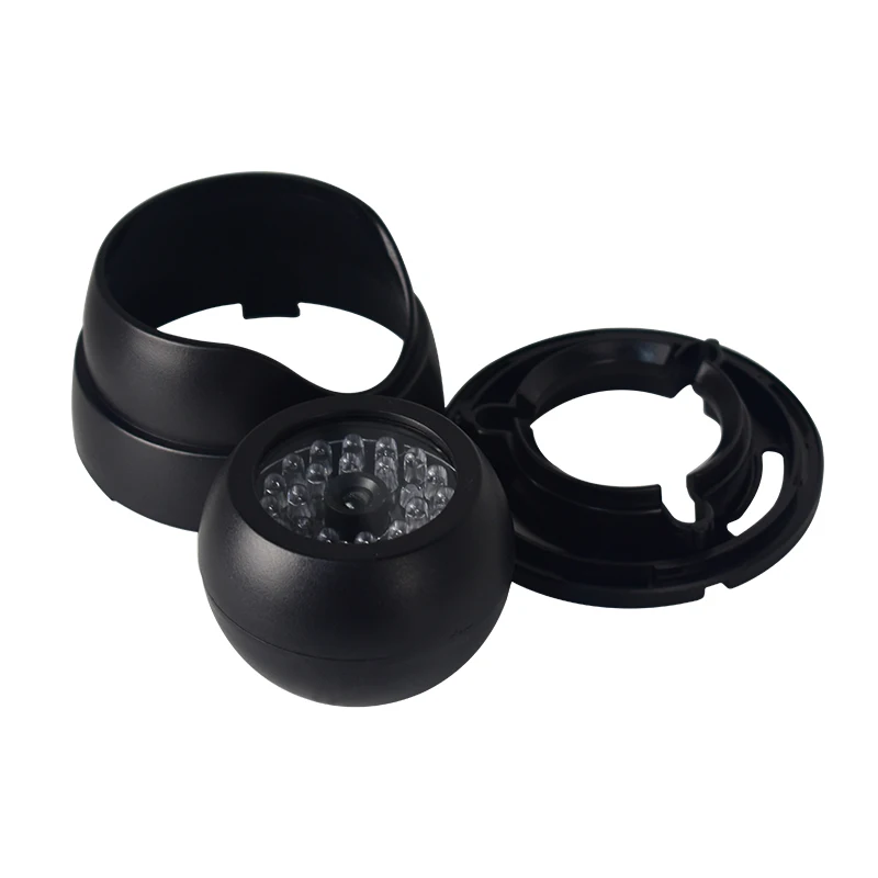 

Creative Dome Dummy Camera With Flashing Red Led Lights Fake Cctv Security Camera Indoor Outdoor Plastic Power Via Aa Battery
