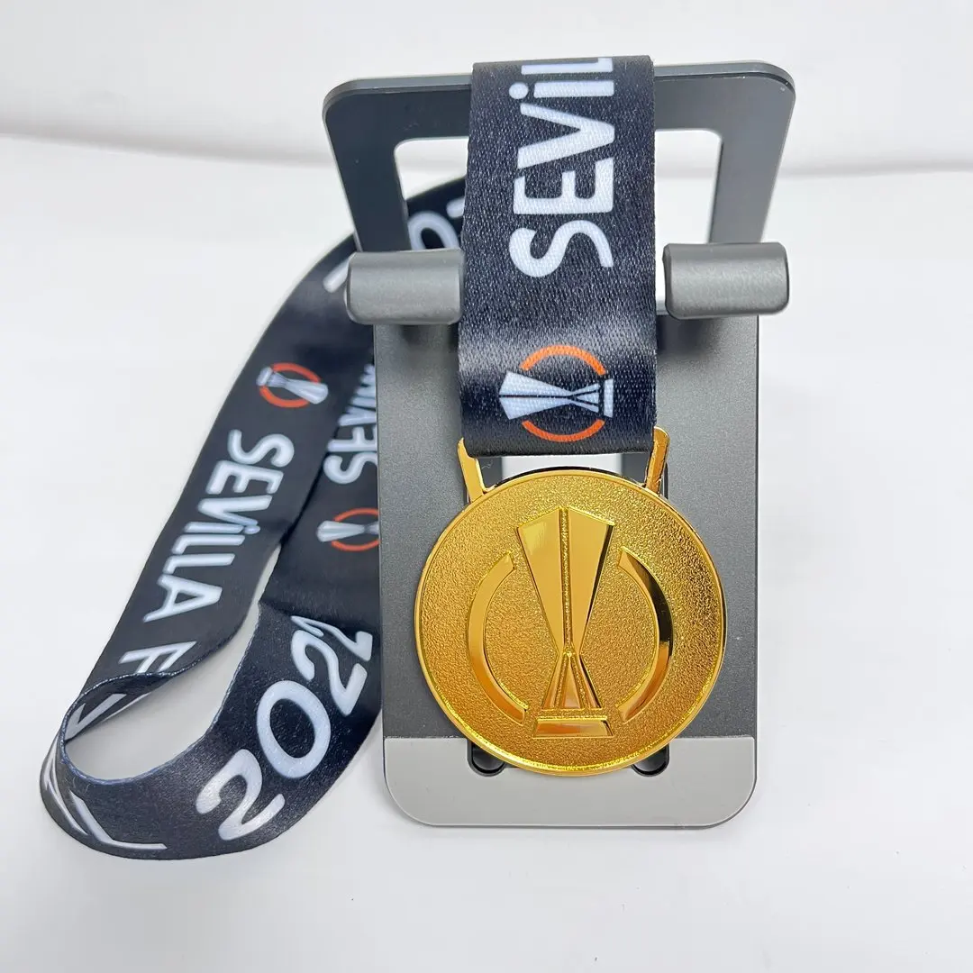 Медаль чемпионов лиги Европы 2022, металлическая медаль, Реплика медалей, золотая медаль, футбольные сувениры, коллекция фанатов