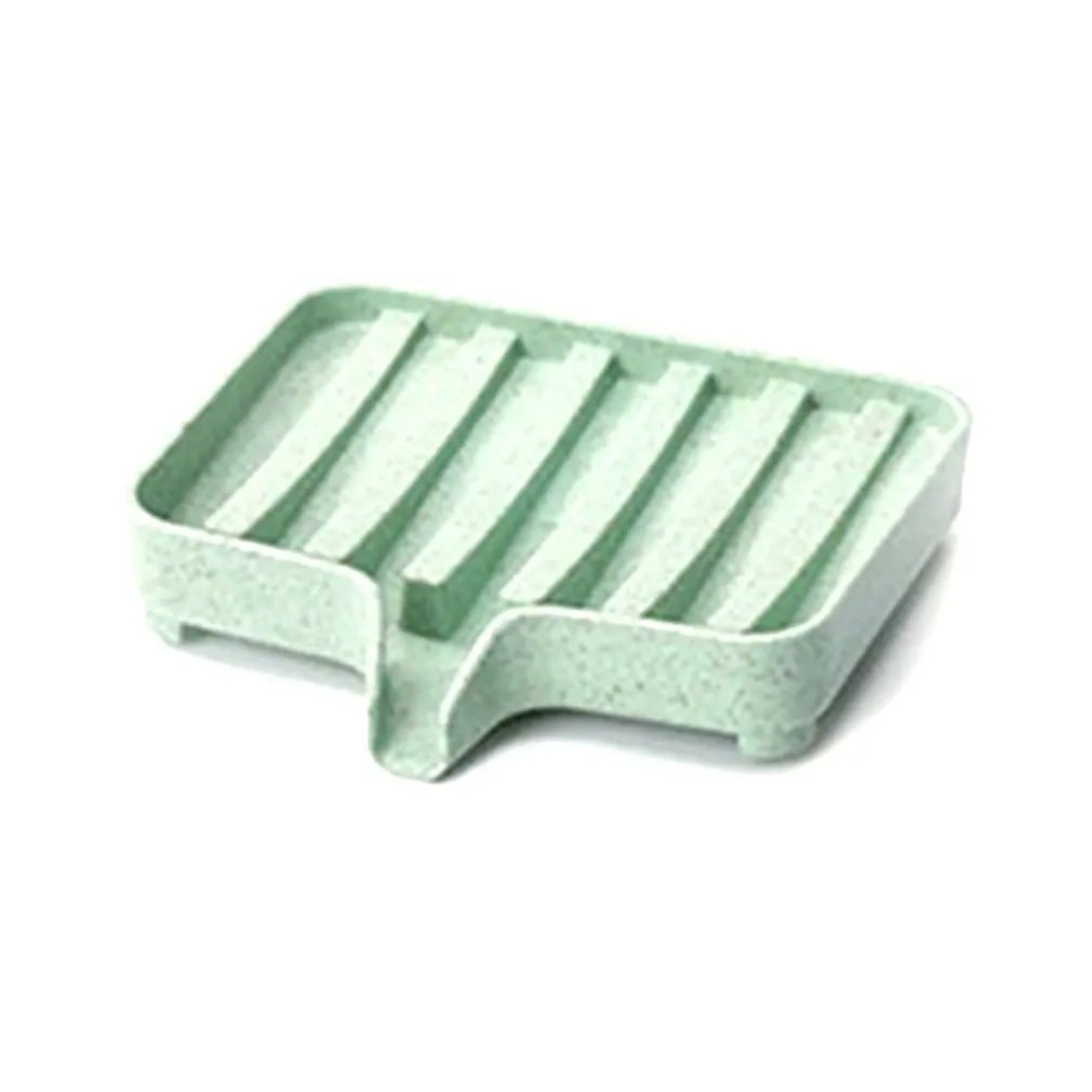 

Hot Newest Non-slip Soap Holder Creative Wheat Straw Plastic Draining Shelf Bathroom Soap Dish Storage Box Organizer Rack