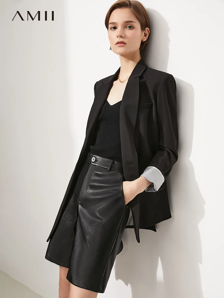 

Amii Minimalism Elegant Blazers Women Double Breasted Outwear Asymmetric Business Coats and Jacket Winter Female Suit 12180062