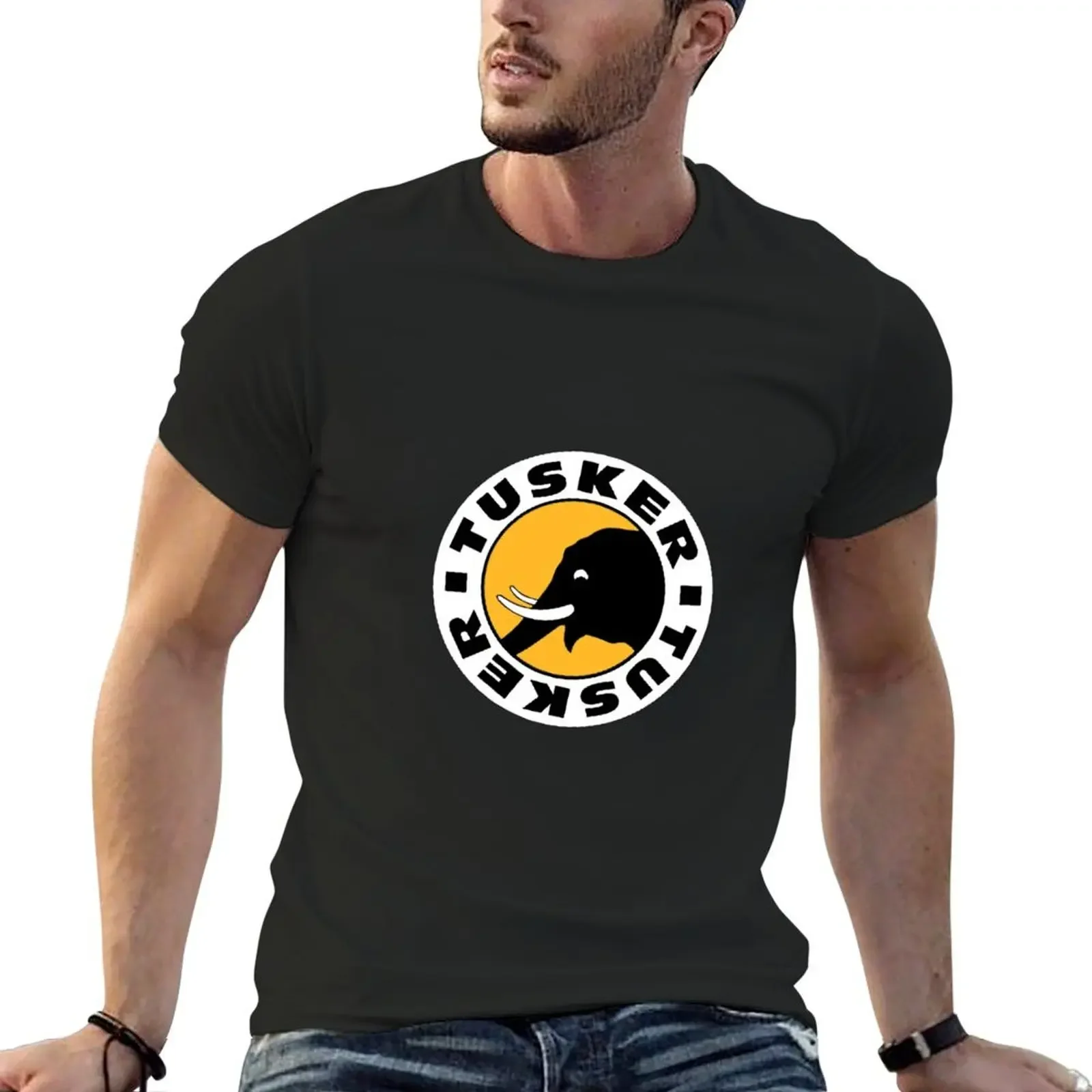 Tusker Beer is a stout pared in the T-Shirt футболка с аниме дизайнерские рубашки мужские хлопковые