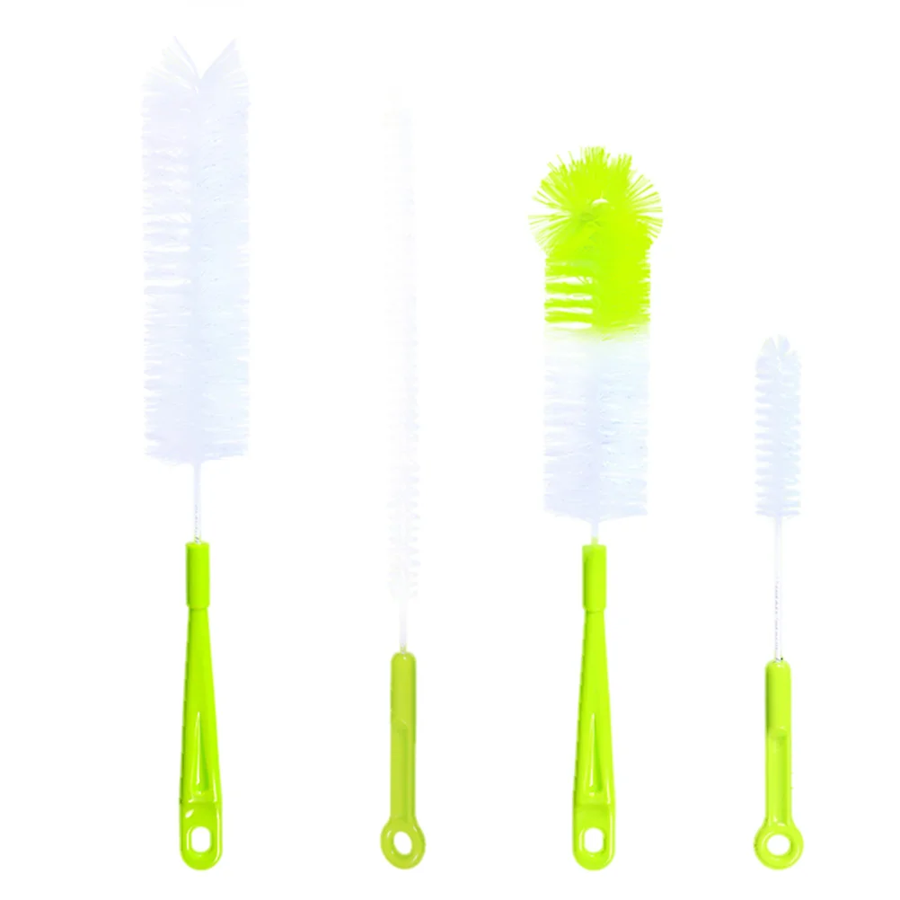

1 Set 4pcs Baby Bottle Cleaning Brushes Water Cup Clean Brushes (Light Green)