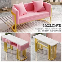 net celebrity light luxury nail table single and double economical simple modern imitation marble nail shop table and chair set