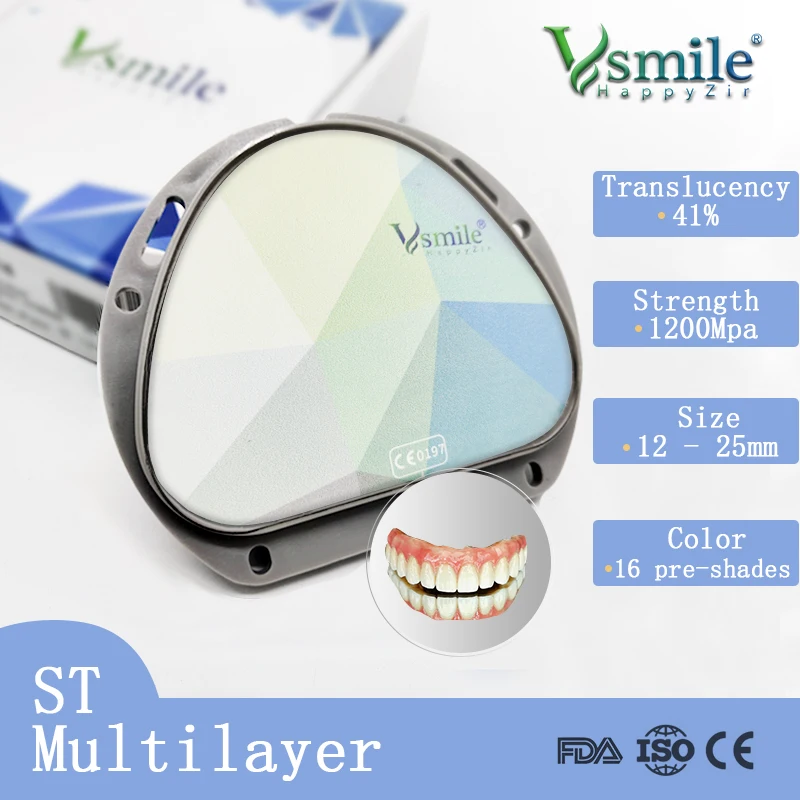 

D Shape ST Multilayer Zolid Blocks Making Amann Girrbach System Full Crown Zirconia AG CADCAM Material