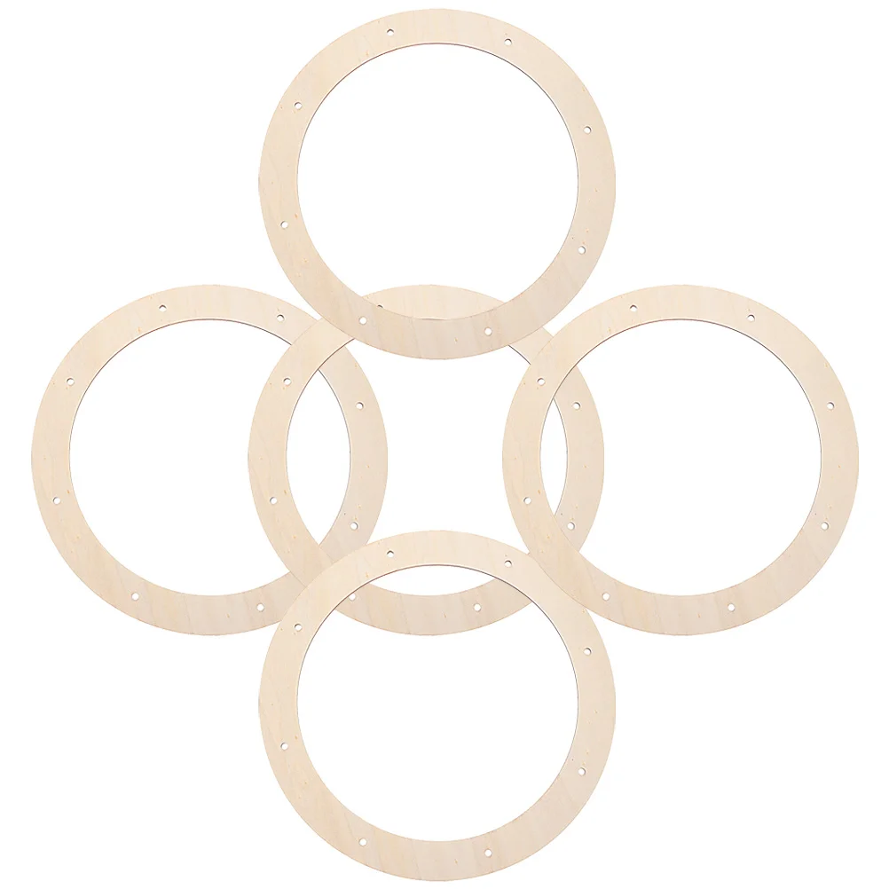 

5 Pcs The Ring Wood Wreath Craft Round Making Frames Rings Crafts Wedding Forms Circle Backdrop Stand Rack