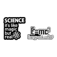 creative energy equation brooch milk coffee physics energy science magic brooch lapel pins