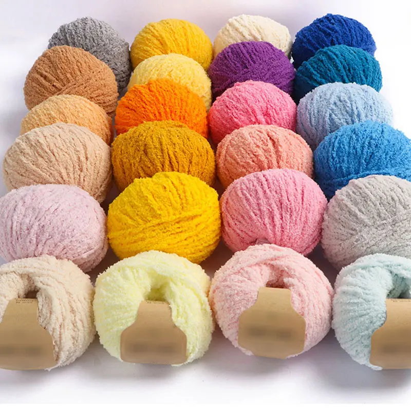 

50g/Roll Short-staple Fleece threads for Hand Knitted Dolls Sweater Socks Wool Yarns DIY Crochet Wool Knitted Sewing Accessories