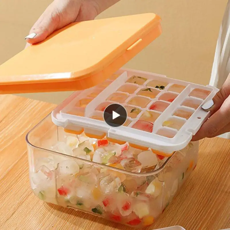 

Бытовой Контейнер для льда с крышкой, Современная Минималистичная гигиеническая форма большой емкости для быстрого замораживания