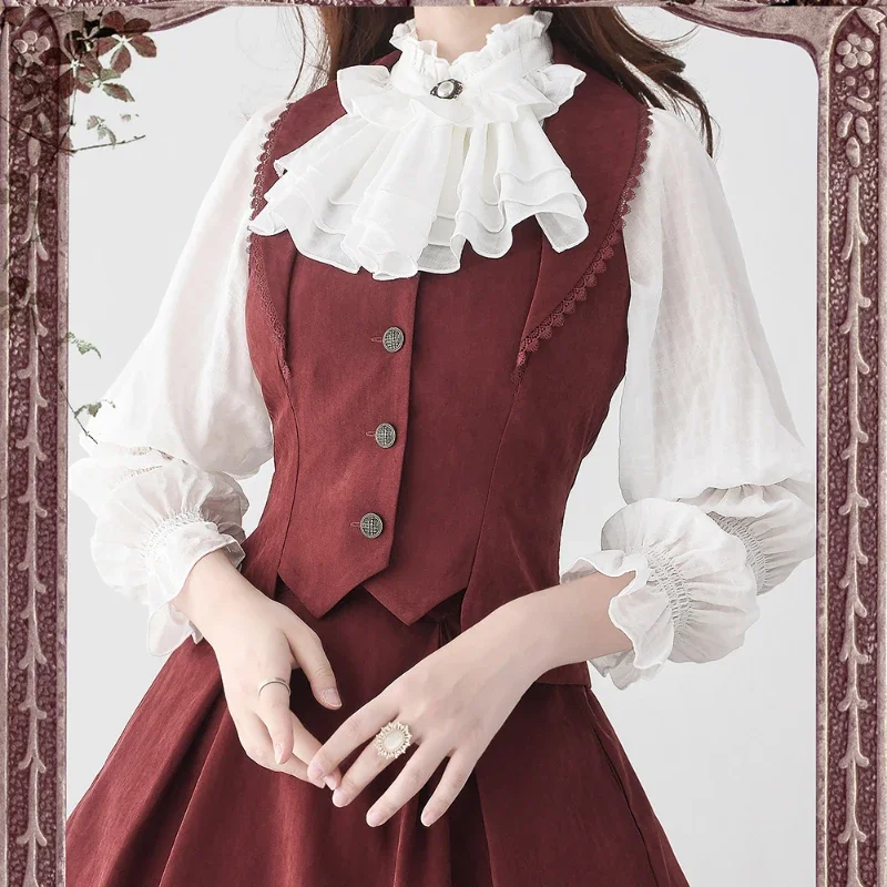 Рубашка женская в стиле преппи с длинными рукавами и завышенной талией