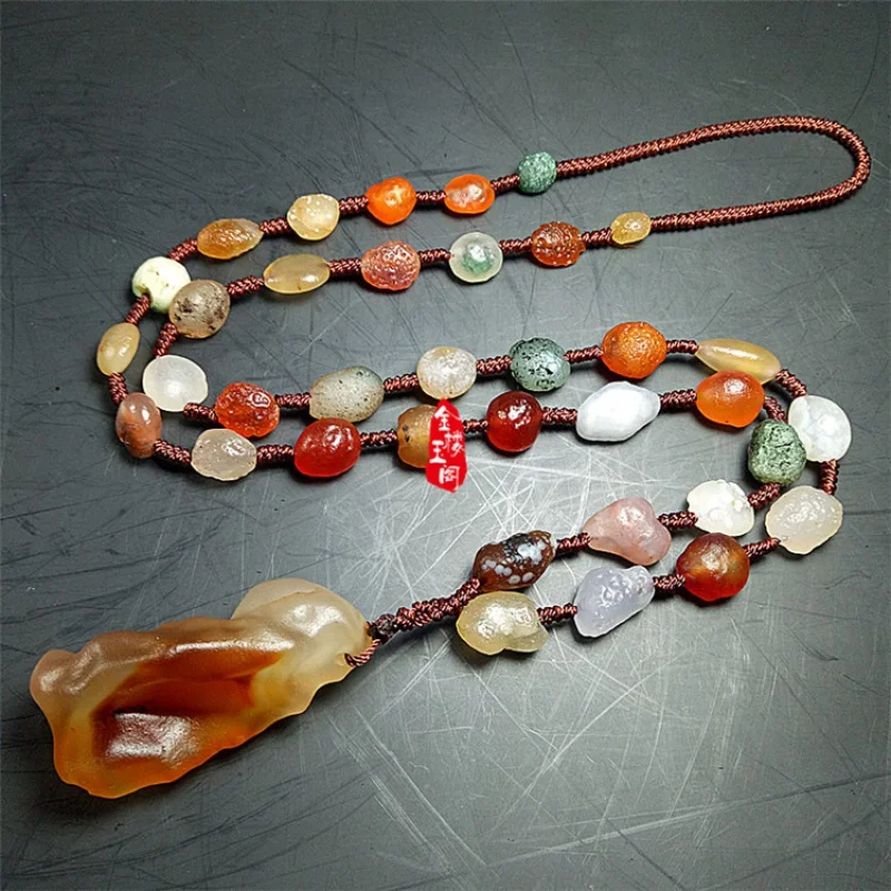 Ювелирные изделия подвеска Alashan Gobi изюм сахар сердце агат сухожилия камень