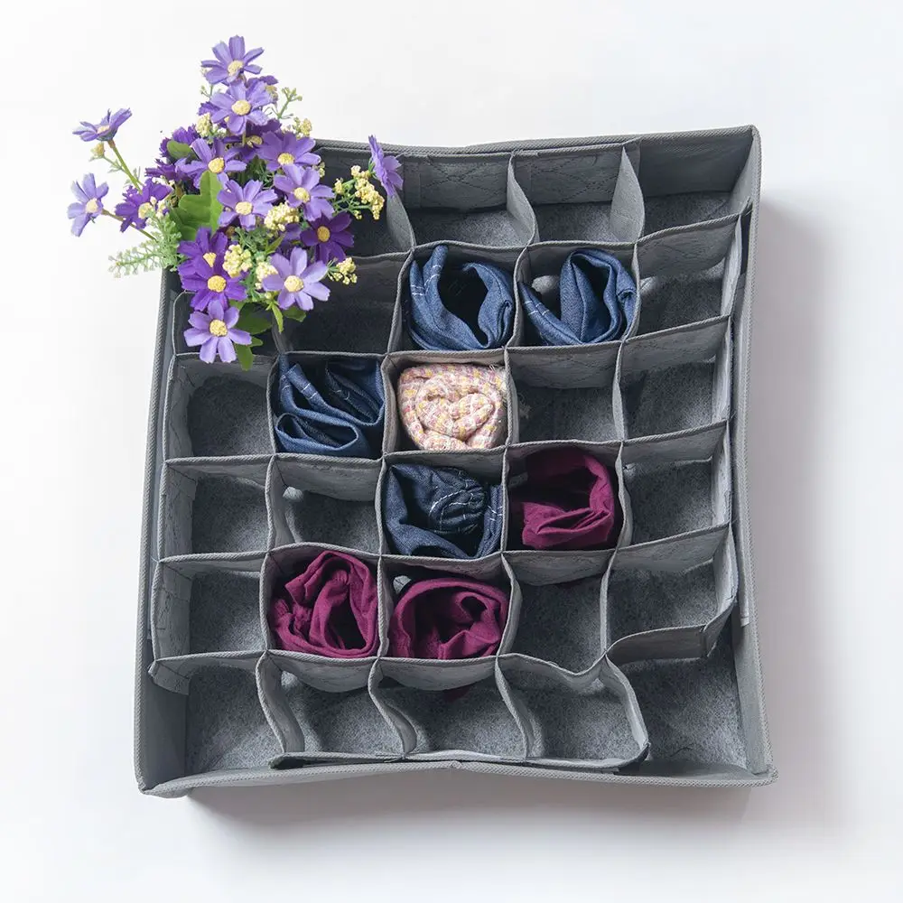 

Folding Drawer Organizers Closet Underwear Storage Box 30 Grids Dividers Box for Clothes Socks Sundries Holder Household