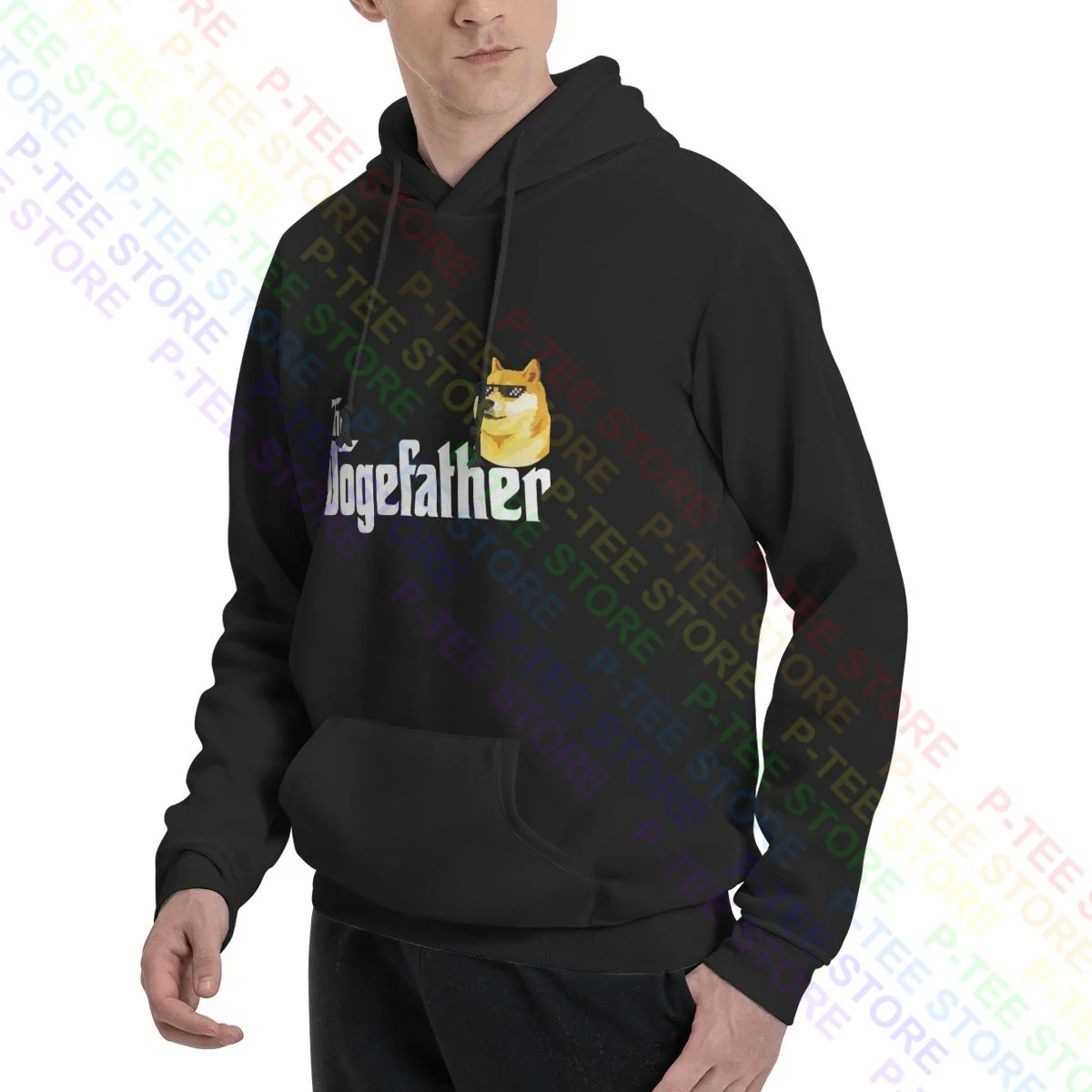 Фото Толстовка с капюшоном Dogefather Dogecoin Doge Hodl на свитшот с Луной Милые Удобные хлопковые толстовки №5