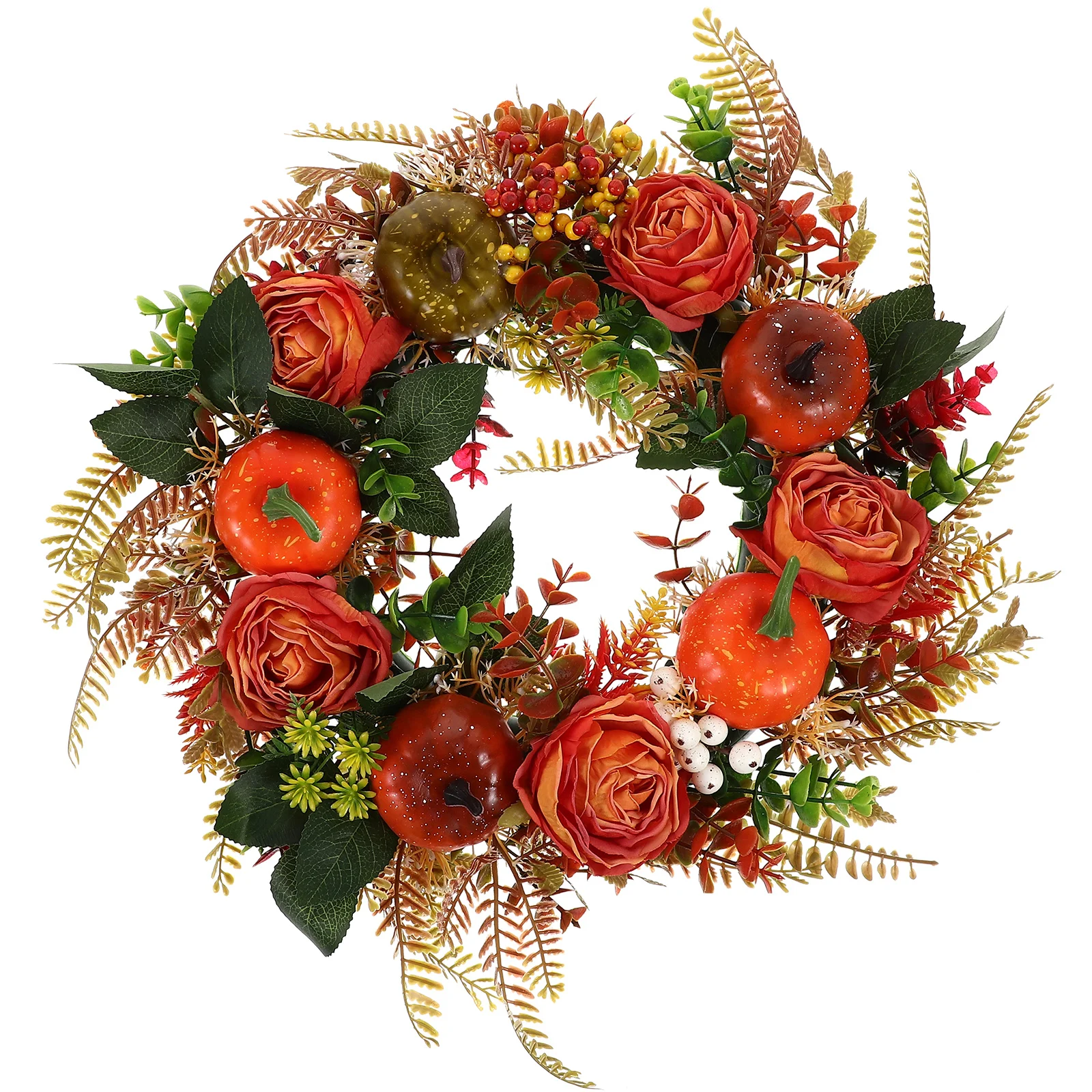 

Halloween Home Decor Wreath Artificial Front Door Hanging Floral Plastic Maple Leaf Autumn decoration