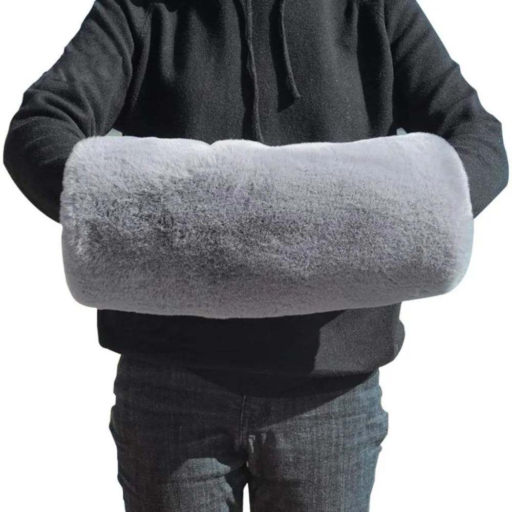 

New Fashion Women Gloves Luxurious Super Soft Faux Fur Muff Hand Warmer Challenge Glove Mittens Winter Necessary Arm Sleeve