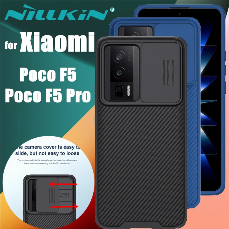 

Чехол Nillkin для Xiaomi Poco F5 poкоф5 Pro, защитный чехол CamShield Pro, с защитной крышкой для скользящей камеры, жесткий чехол из поликарбоната + ТПУ