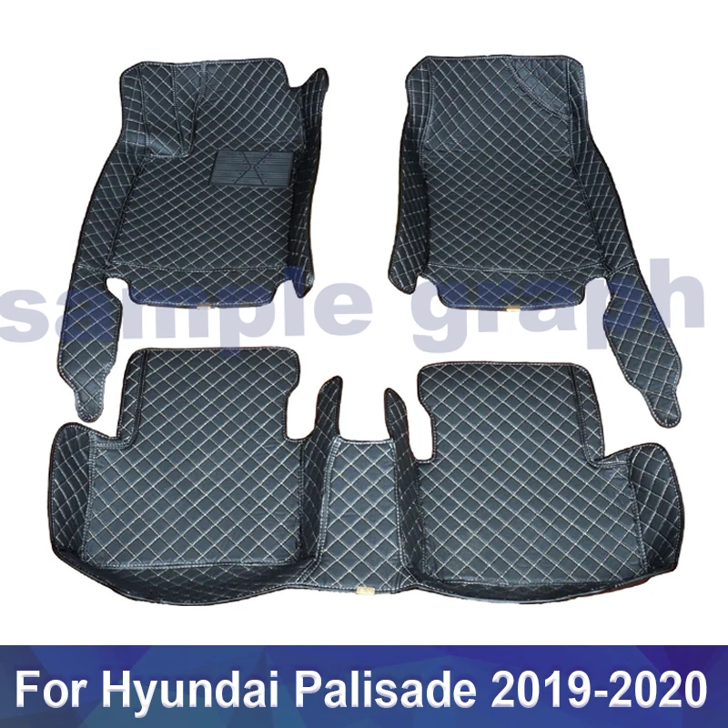 

Custom Car floor mats for HYUNDAI Palisade 2019-2020 Customauto foot Pads automobile carpet cover Car accessories