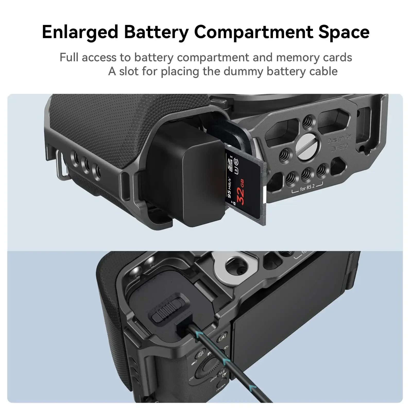 SmallRig для Sony ZV-E10 Cage с силиконовым захватом и встроенной быстроразъемной пластиной