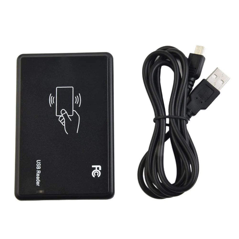 

Card Reader 125Khz USB RFID Contactless Proximity Sensor Smart ID Card Reader EM4100 With 1.4m/4.5ft USB Cable
