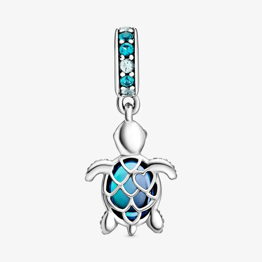 Trendy Blue Turtle Necklace Set For Womens Fashion DIY Logo Charm Necklaces Jewelry Ladies Christmas Jewelry Gift