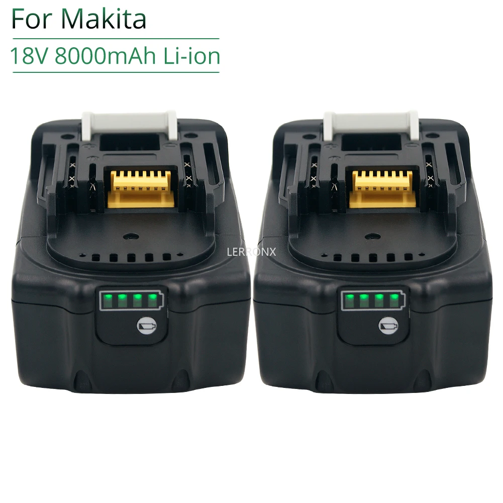 

2PCS BL1860 BL1880B 18 V 8.0Ah Lithium Rechargeable Battery for Makita 18v Battery BL1840 BL1850 BL1830 BL1860B LXT 400 194204-5