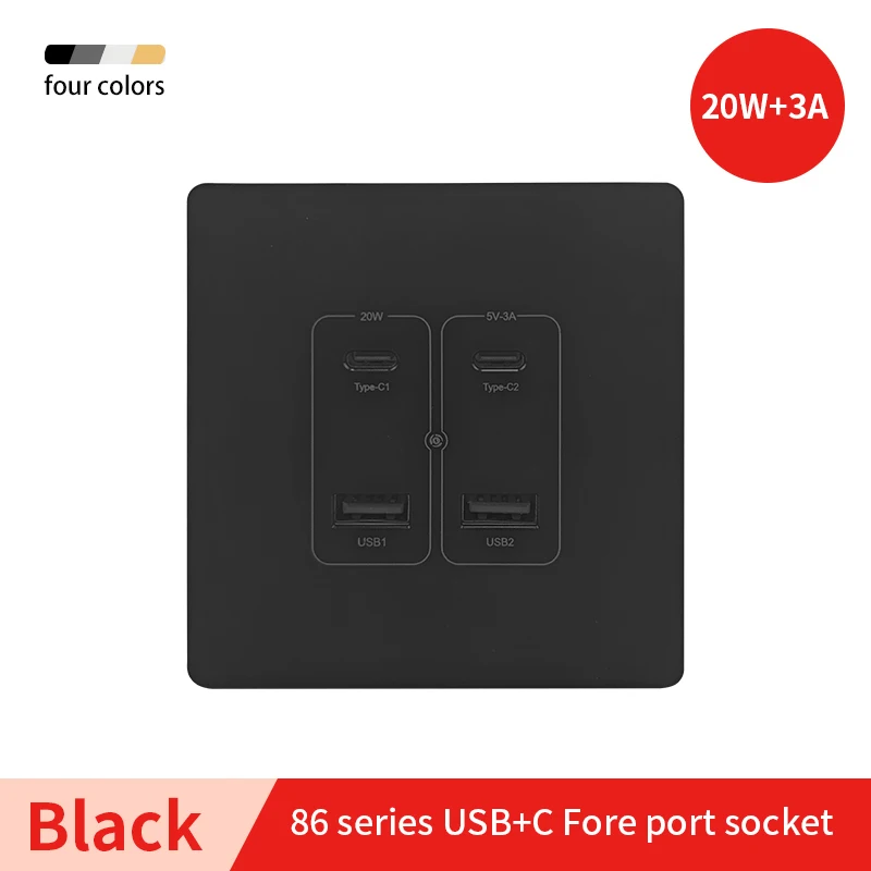 

Розетка Herepow с двойными USB Type-C