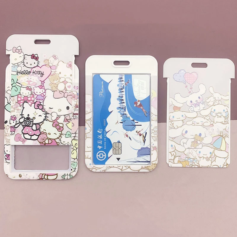 

Милый чехол для карт Hello Kitty My Melody Kulomi Cinnamoroll, чехол для студенческой карты, защитный чехол для карт, брелок-кукла
