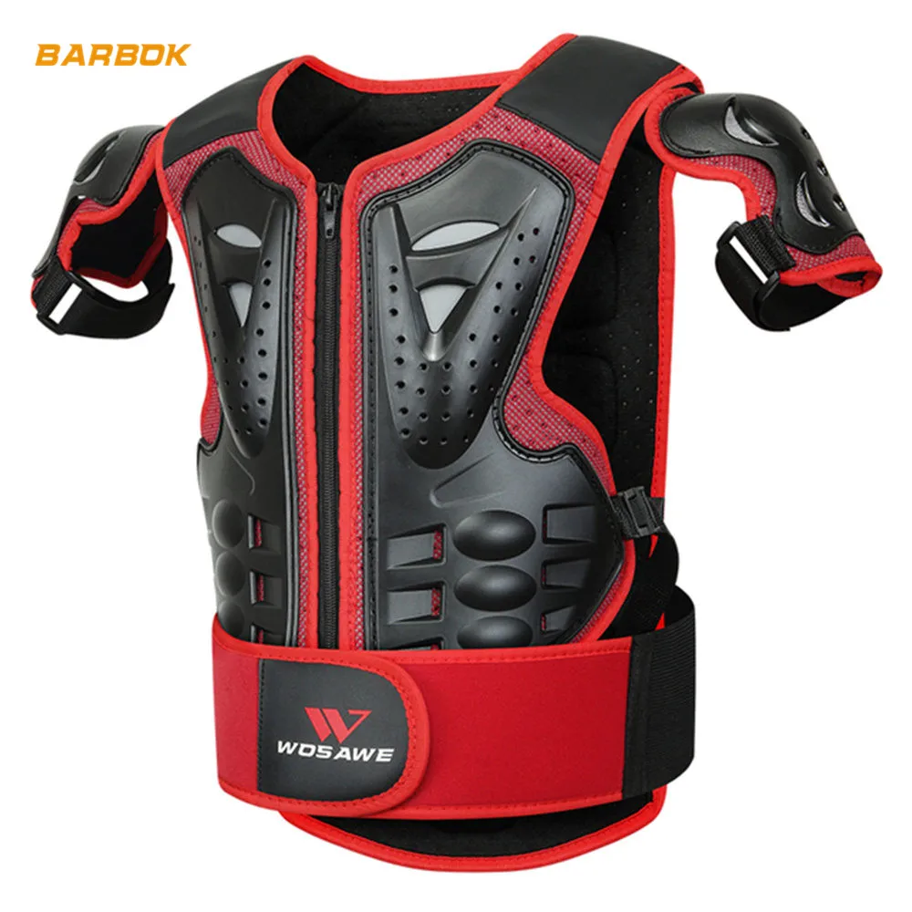 WOSAWE-armadura protectora de motocicleta para niños, chaquetas ajustables para Snowboard, Skateboard, esquí, deportes de rodillo, Protección corporal para MTB