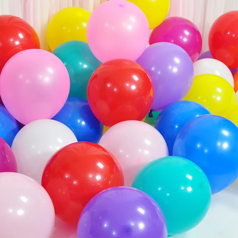 

100pcs 12 inch Thickening Matte Latex balloons Round Wedding Birthday Decoration Baby Shower Girl Birthday Party Helium Balloon