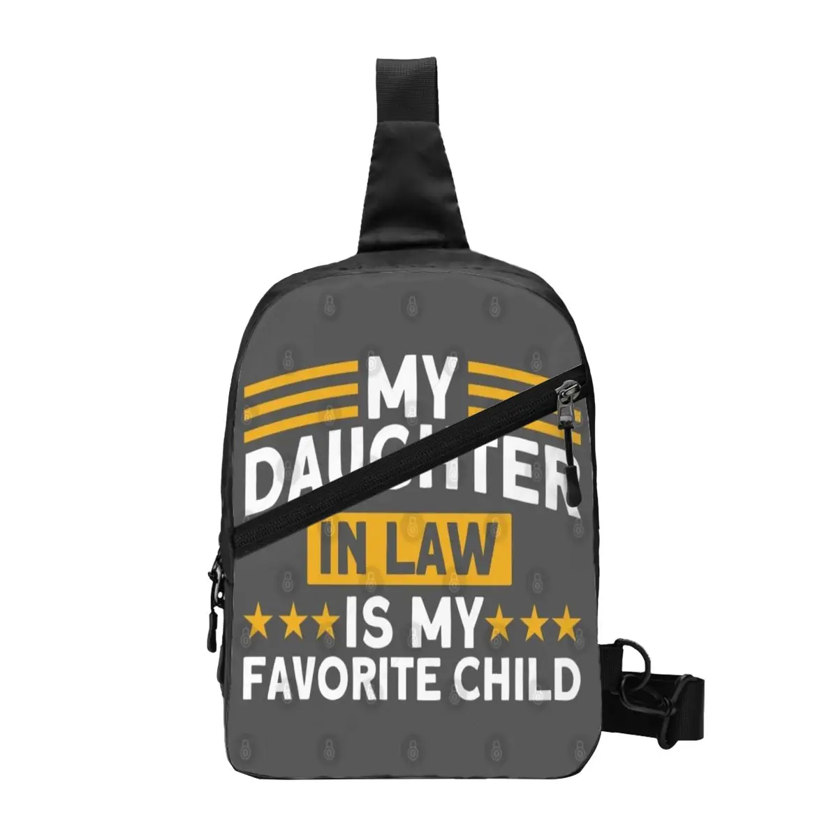 

My Daughter In Law Is My Favorite Child Daughter Chest Package Retro Large capacity Out Cross Chest Bag Diagonally Customizable