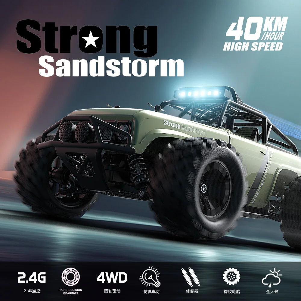 

2.4G Off-Road Vehicle 1:18 High-Speed Remote Control Car 4 Drive Rc Racing Climbing Car With Ligth Toy Birthday Gifts For Kids