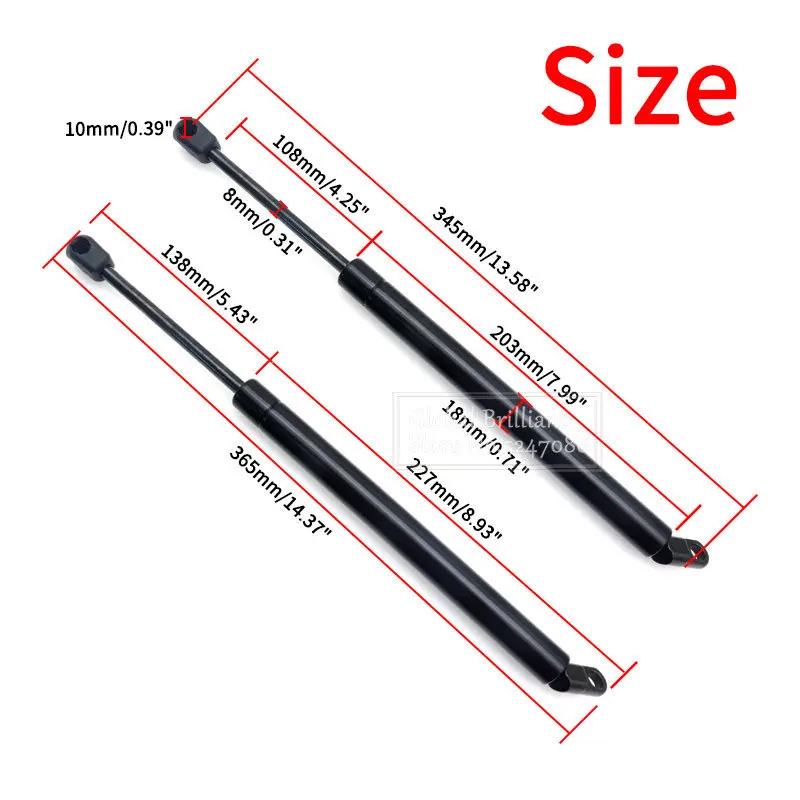 2Pcs Rear Tailgate Truck Boot Gas Struts Lift Supports Gas Springs Shock Absorbers For BMW E39 525i 528i 530i 540i M5 1997-2003 images - 6
