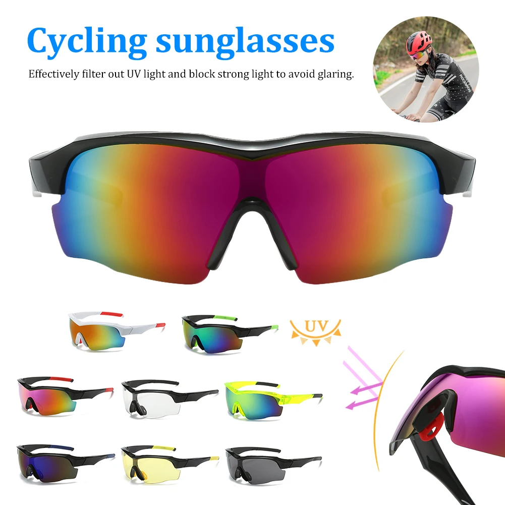 

Men Cycling Sunglasses UV400 Protection Windproof Road Riding Glasses Men Women Sports Eyewear Goggles For Outdoor Run Hiking