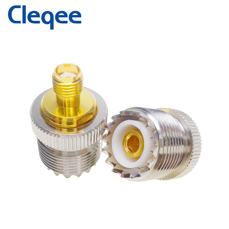 Cleqee 1 шт. SMA гнездо до UHF RF коаксиальный разъем адаптер SO-239 SO239 в конвертер |