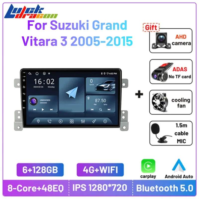 

Авторадио для Suzuki Grand Vitara 3 2005-2015, мультимедийный видеоплеер, автомобильный Play, 2Din, Android-плеер, автомобильная стереосистема, аудио, радио, Wi-Fi