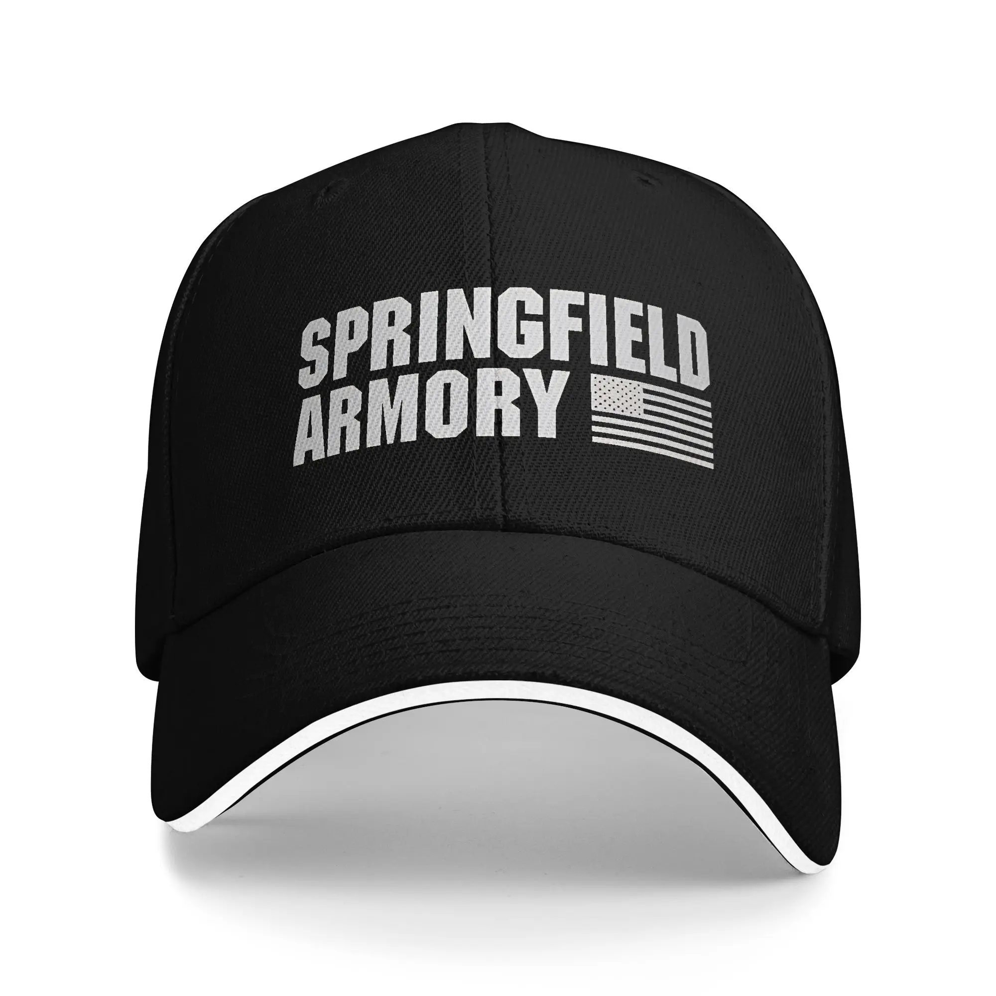 Фото Бейсболка Sun Baseball Cap Springfield Armory с принтом, солнцезащитная, в стиле ретро, для активного отдыха, с застежкой-клипсой №1