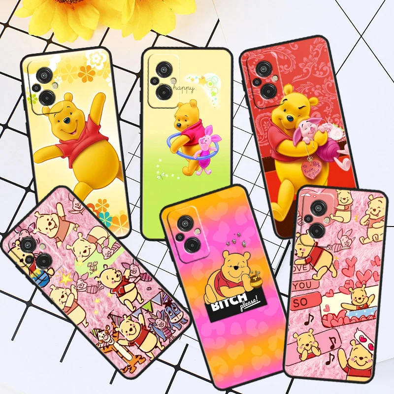 

Winnie the Pooh Disney Phone Case For Xiaomi Redmi K60E K60 K50G K50 K40S K40 K20 S2 6A 6 5A 5 Pro Ultra Black Soft Cover