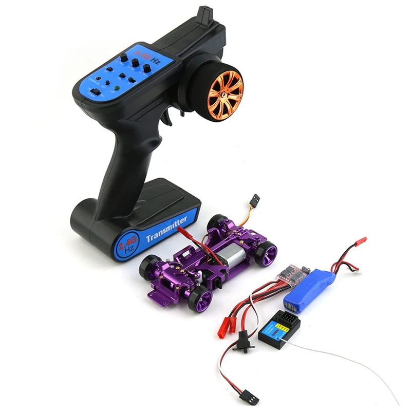 

2.4G Metal 1/28 4X4 RC Car Frame Mosquito Drift Racing Car With Battery Receiver Motor Servo ESC Electronic Equipment Kits 2