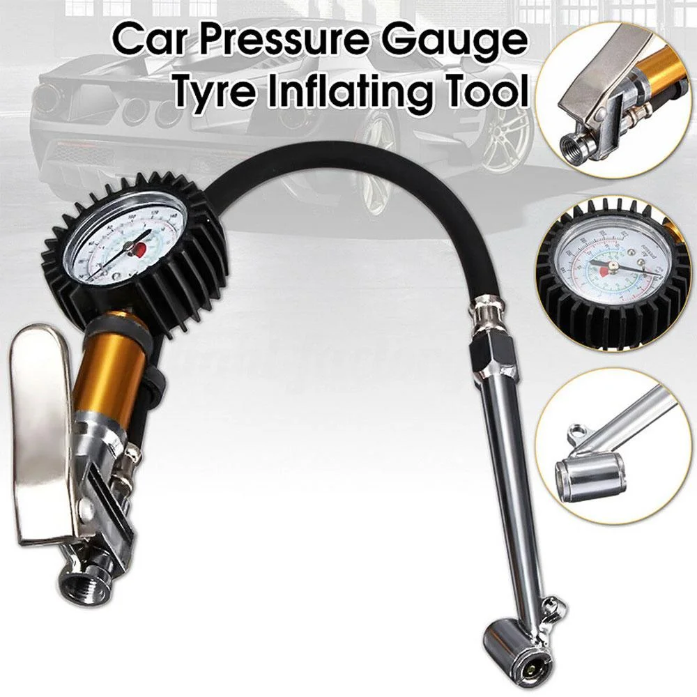 

Автомобильный воздушный насос для шин с высокой точностью, ЖК цифровой манометр, дефлятор, прочный Автомобильный датчик давления в шинах, а...