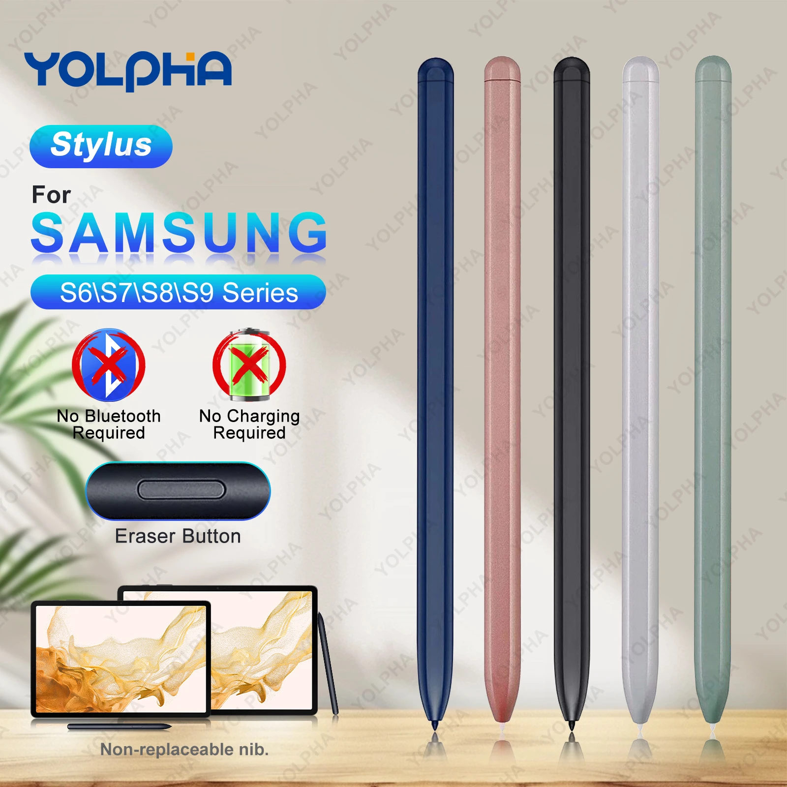 Магнитный стилус для планшета Samsung S6 S7 S8 S9 ручка точного письма с сенсорным