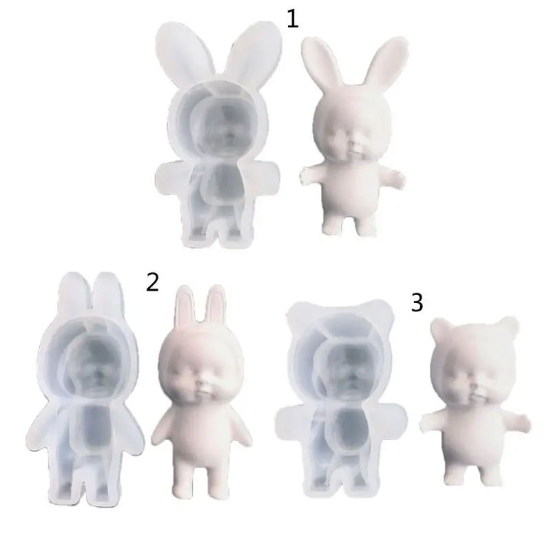 

Silicone Sleep Doll Epoxy Resin Molds Cute Beanies Doll Resin Casting Mold Tools