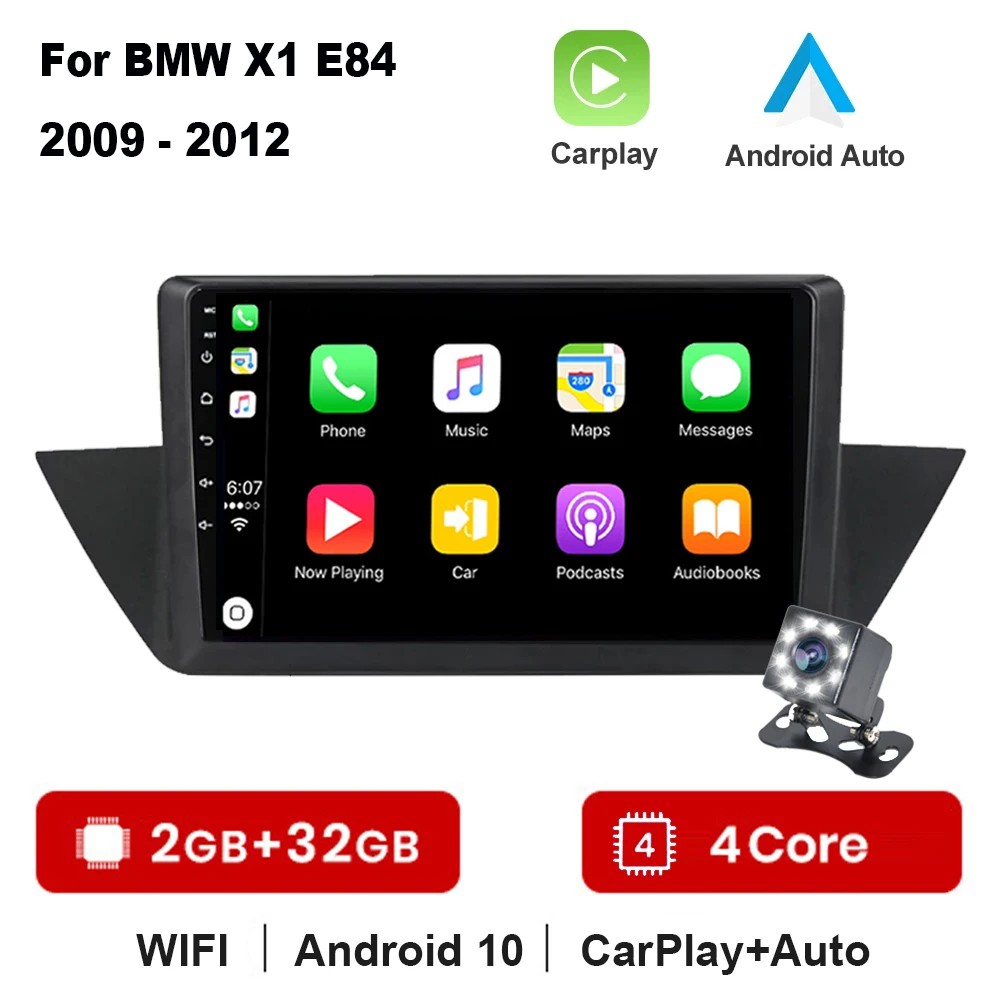 Android 10 BMW X1 E84 2009 - 2012 araba radyo multimedya Video oynatıcılar Android otomatik CarPlay 2 din yok dvd Gps navigasyon