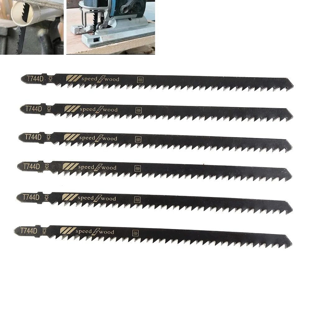 

6pcs T744D 180mm 6 TPI Tooth Jigsaw Blades T-shank Reciprocating Saw For Wood Plastic Metal Cutting Assorted Saw Blades