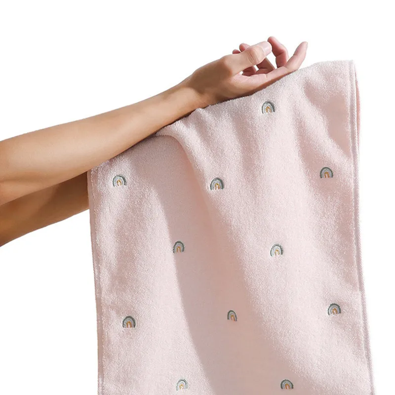 34x70 см, хлопковое полотенце для ванной с радужной вышивкой, мягкое, для взрослых женщин. (art.: 3920dd2fe9deb) - 3920dd2fe9deb