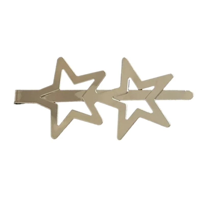 

Silver Side Clamp Five-pointed Hairpin Clip Bangs Clip Broken Hair Clips