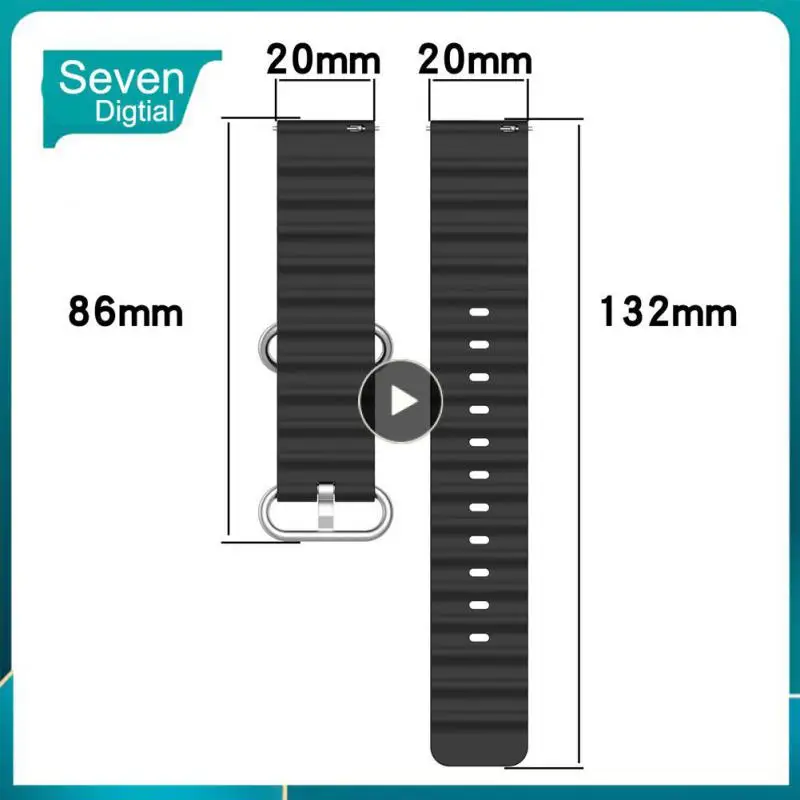 

Sweat Proof Watch Strap 20mm Watchband Waterproof Soft Silicone Strap For Huawei Gt Watch Ocean