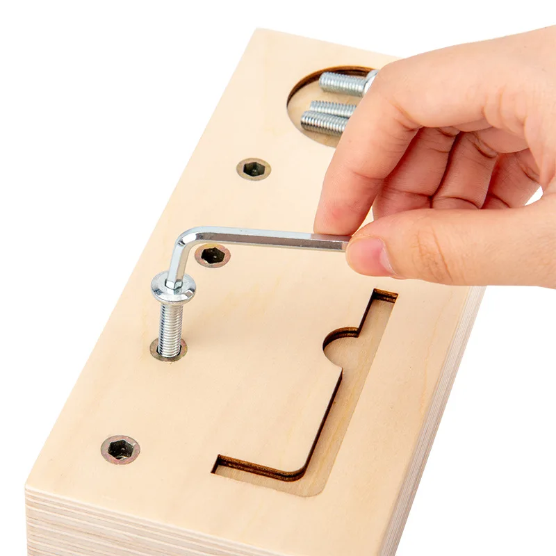 

Baby Busy Board Screw Bolt Toys Games Montessori Kids Training Hands-on Ability Tighten Screw Tools Activity Basic Skill Toy