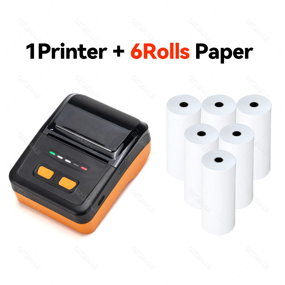 

Portable Mini 58mm Bluetooth Bill Wireless Thermal Receipt Ticket Printer Maker Mobile Phone Bill Machine Shop Printer for Store