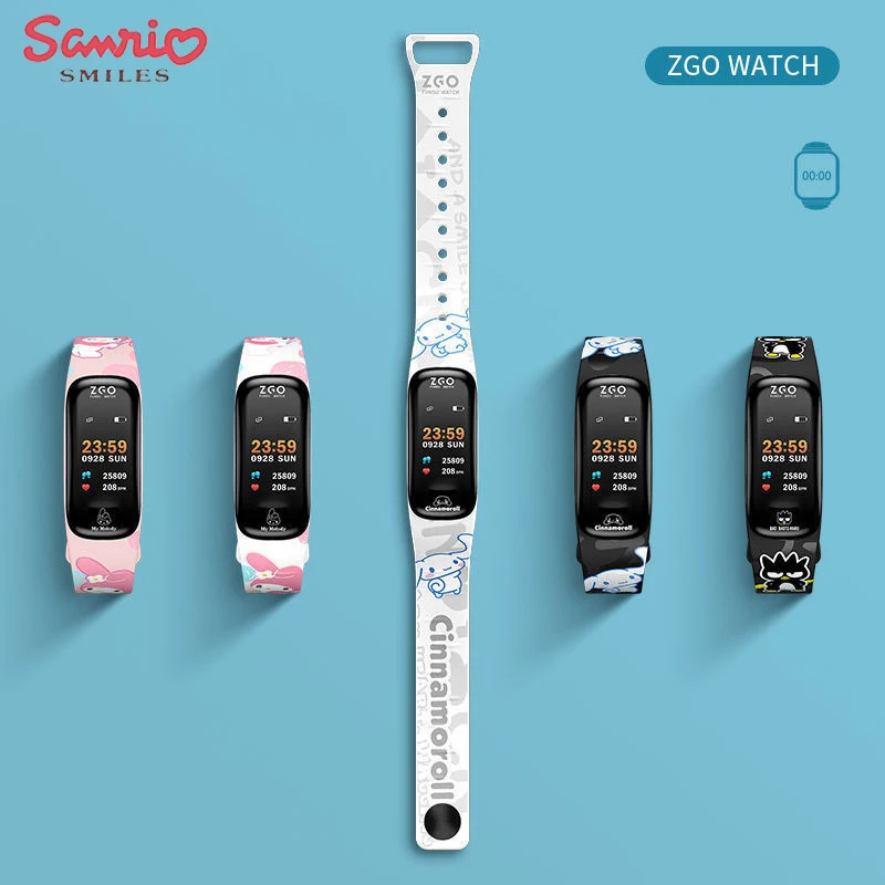 

Милый оригинальный Смарт-браслет Sanrio Hello Kitty, милый мультяшный подарок на День святого Валентина для девочек с пульсометром