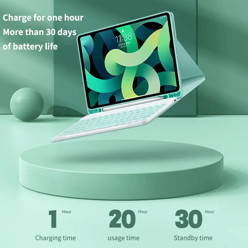 Новый комплект беспроводной Bluetooth-клавиатуры и мыши для Ipad 9 7 10 2 Air 3 5 4 кожаный