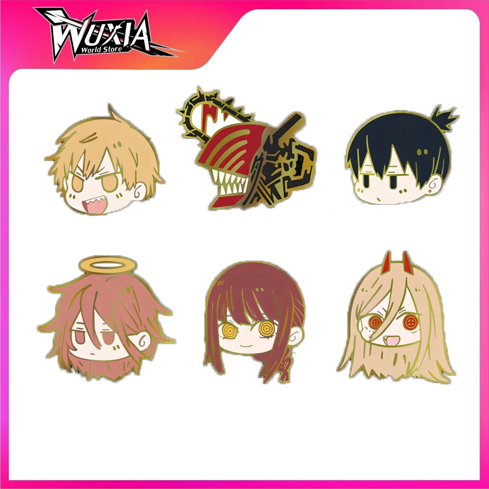 

Аниме бензопила Мужская Металлическая Булавка значок Косплей похита сувенирная брошь булавки аксессуары реквизит аниме фигурка игрушка Р...